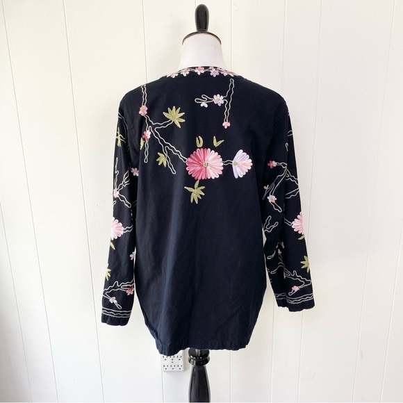 VTG Bedford Fair Embroidered Jacket Sz 1X W Floral Dark Romantic Y2K Fairy Boho - Picture 2 of 16
